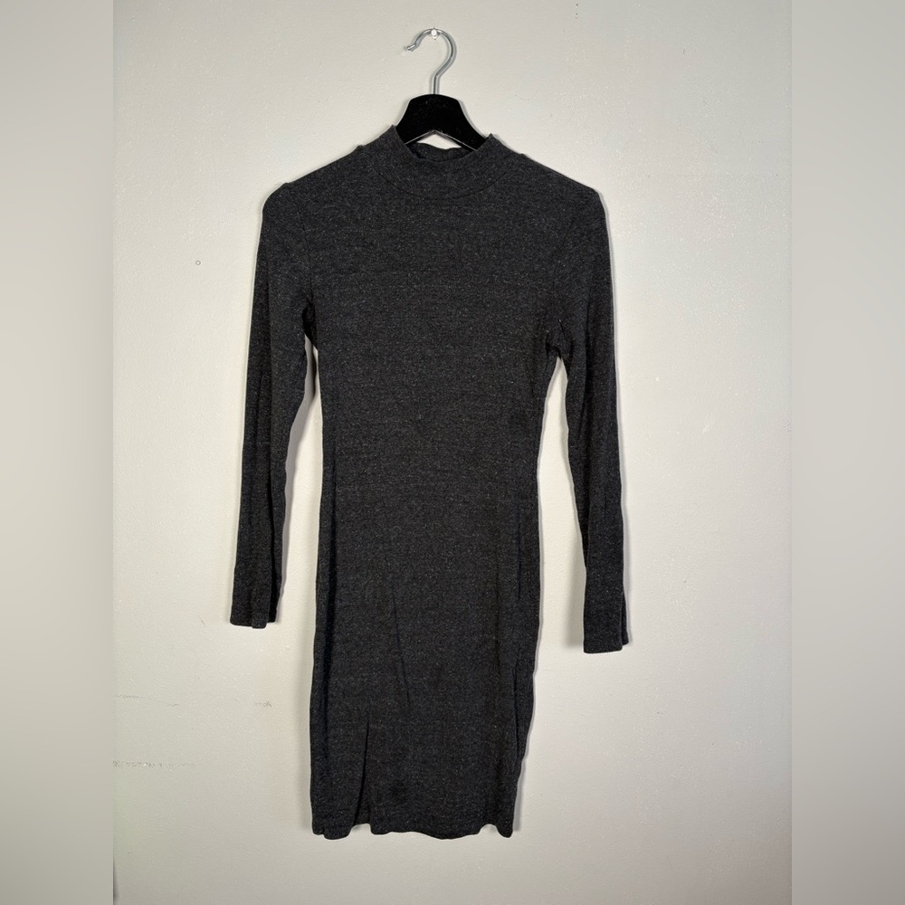 Charcoal Long Sleeve Dress